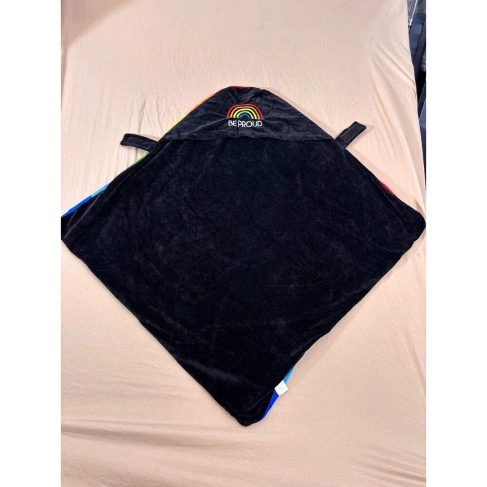 Rainbow Pride Pet Towel One Size Black